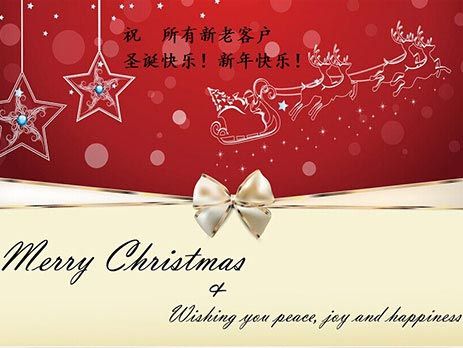 公司全体员工恭祝新老客户圣诞及新年快乐！